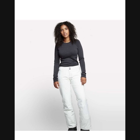 MOOSEJAW  Women's Insulated white Ski Snow Pants size 10 - Picture 1 of 7